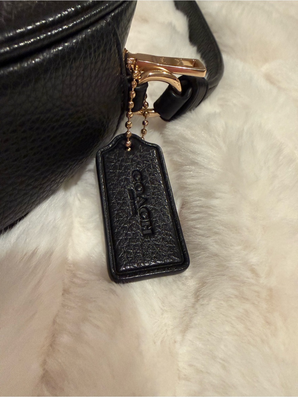 Coach Black Pebbled Leather Crossbody Bag with Gold Hardware - Picture 4 of 7